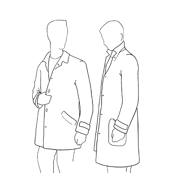 Photo du patron Manteau <b>le Gentleman</b> cousu · vue 1 sur 7