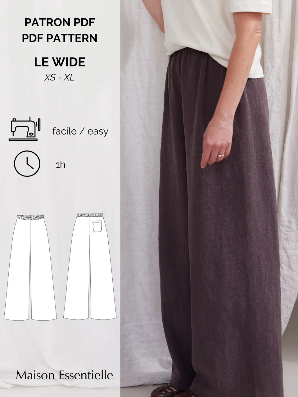 Photo du patron Pantalon le Wide cousu · vue 1 sur 8