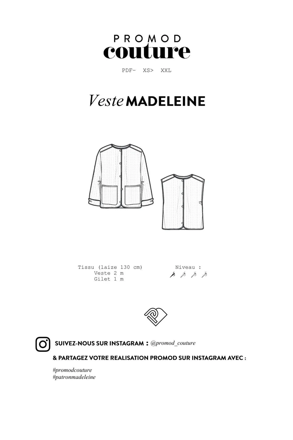 Photo du patron Veste Madeleine cousu · vue 1 sur 3