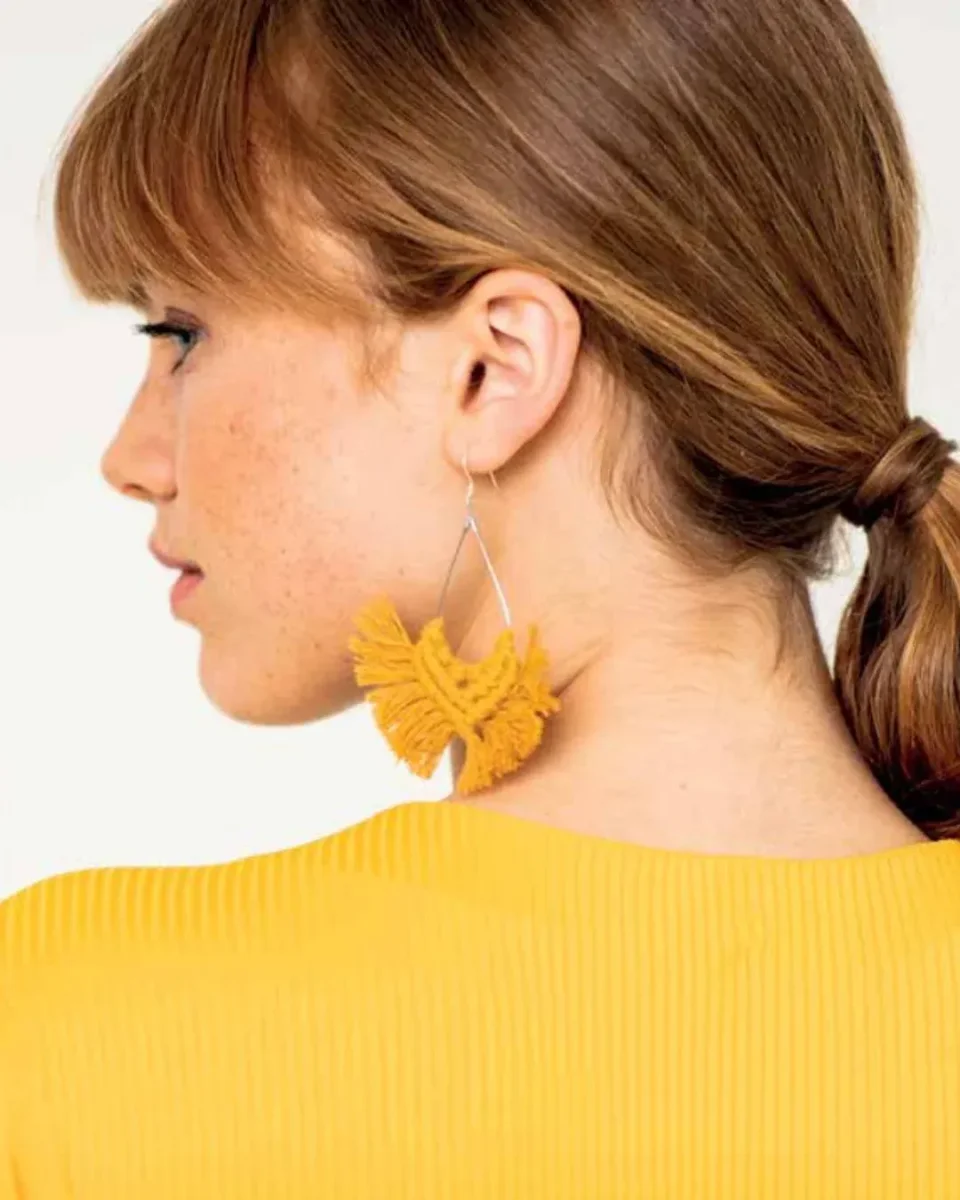 Photo du patron Olga Macrame Earrings Pattern cousu · vue 1 sur 1