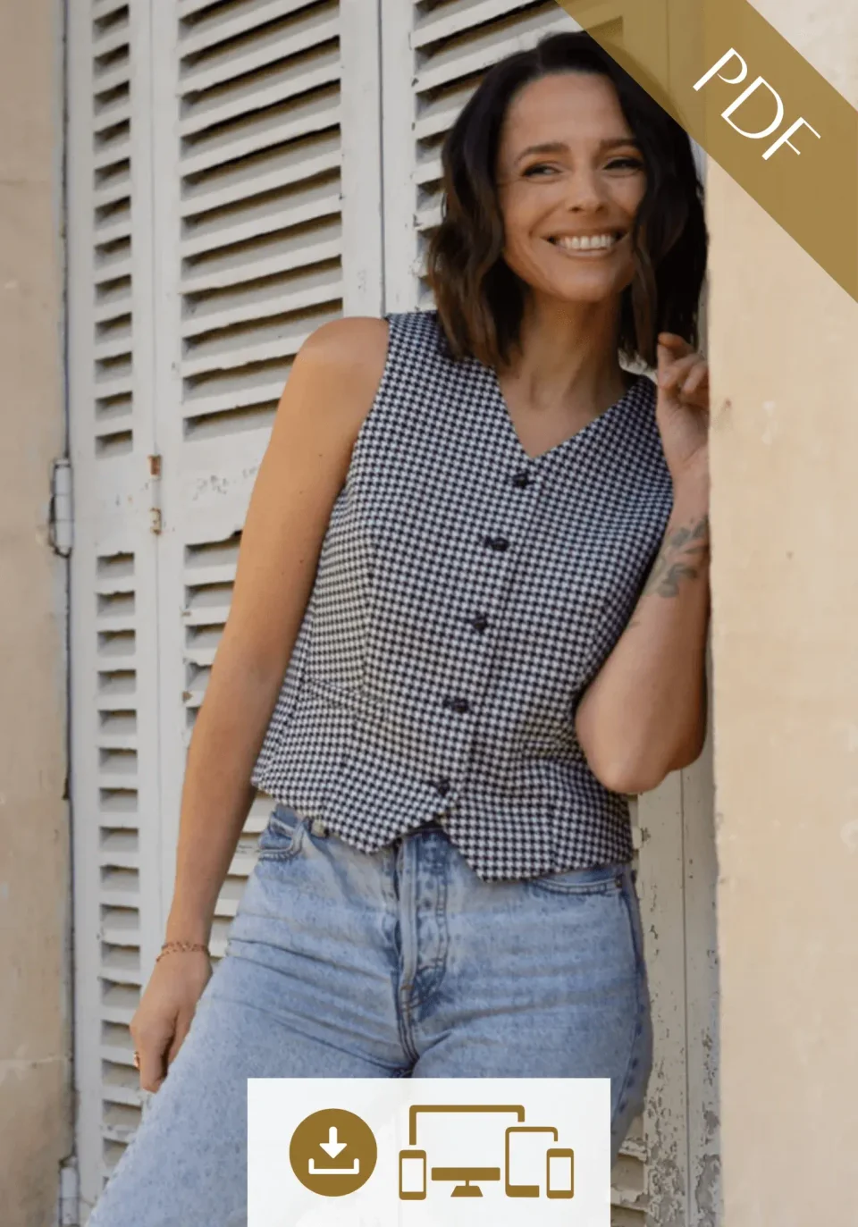 Photo du patron Gilet de costume Pompon cousu · vue 1 sur 8