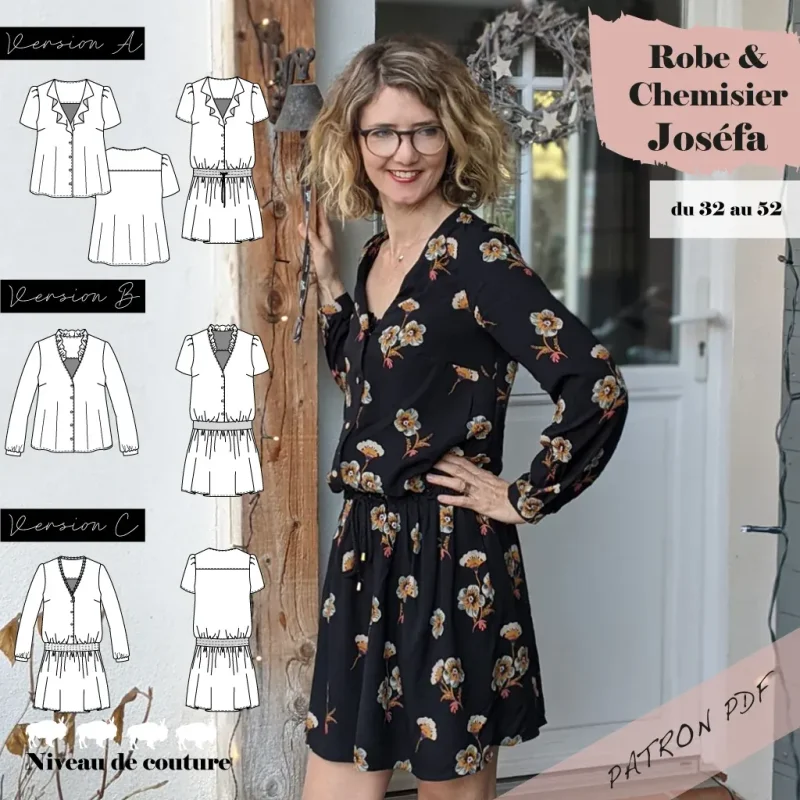 Patron Femme Chemise et robe Joséfa · Super Bison