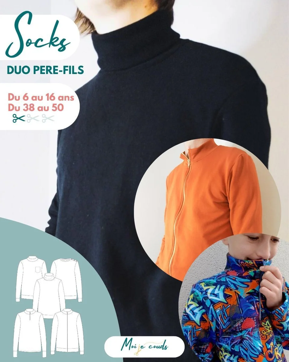 Photo du patron Le Pull Socks Duo Homme cousu · vue 1 sur 8