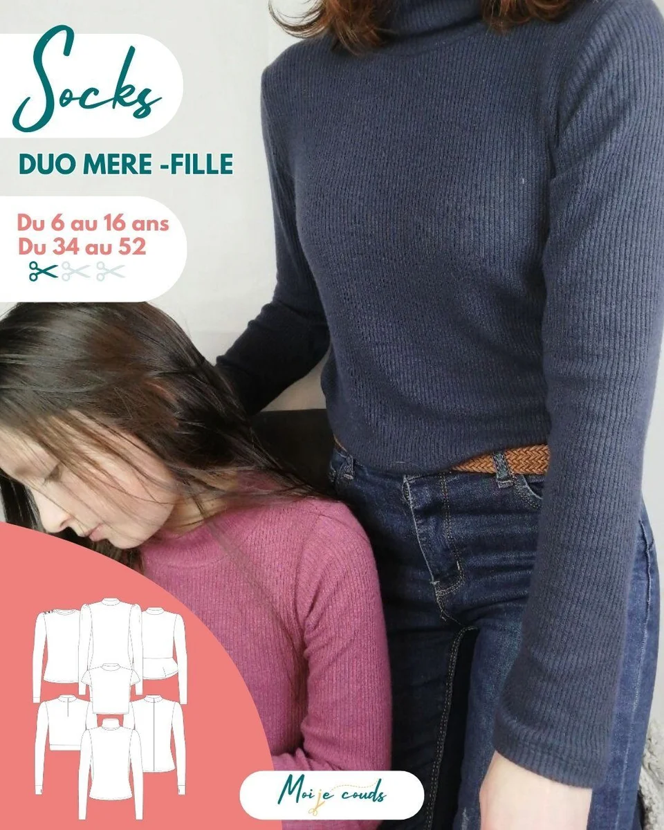 Photo du patron Le Pull Socks Duo Femme cousu · vue 1 sur 8