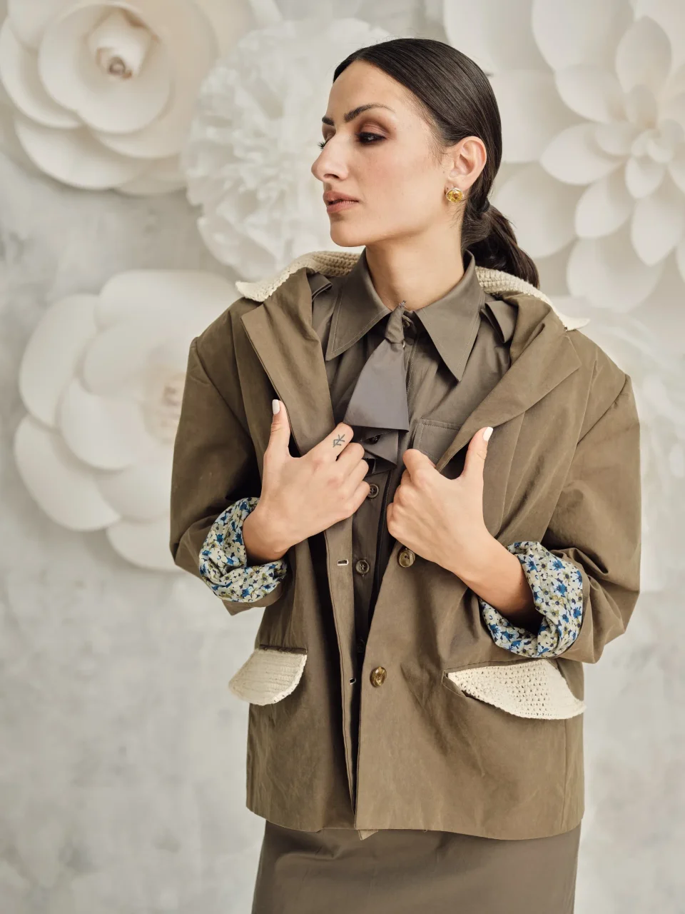 Photo du patron 68-5 Transitional jacket with material mix in 2 lengths cousu · vue 1 sur 8