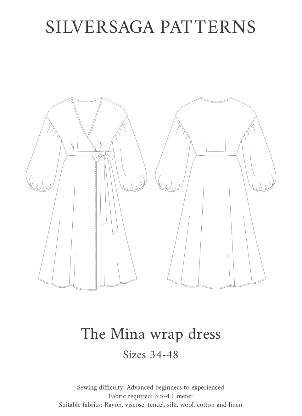 Photo du patron Mina Wrap Dress cousu · vue 1 sur 7