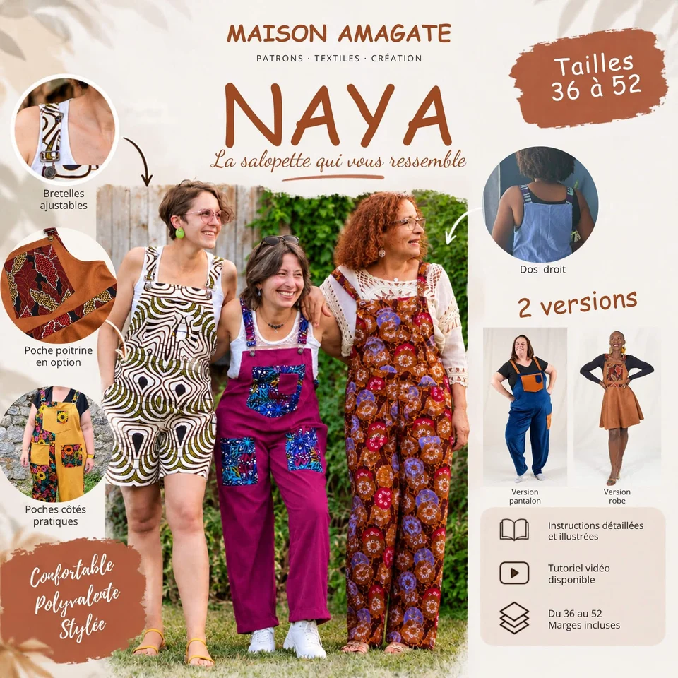 Photo du patron Naya - Salopette cousu · vue 1 sur 8