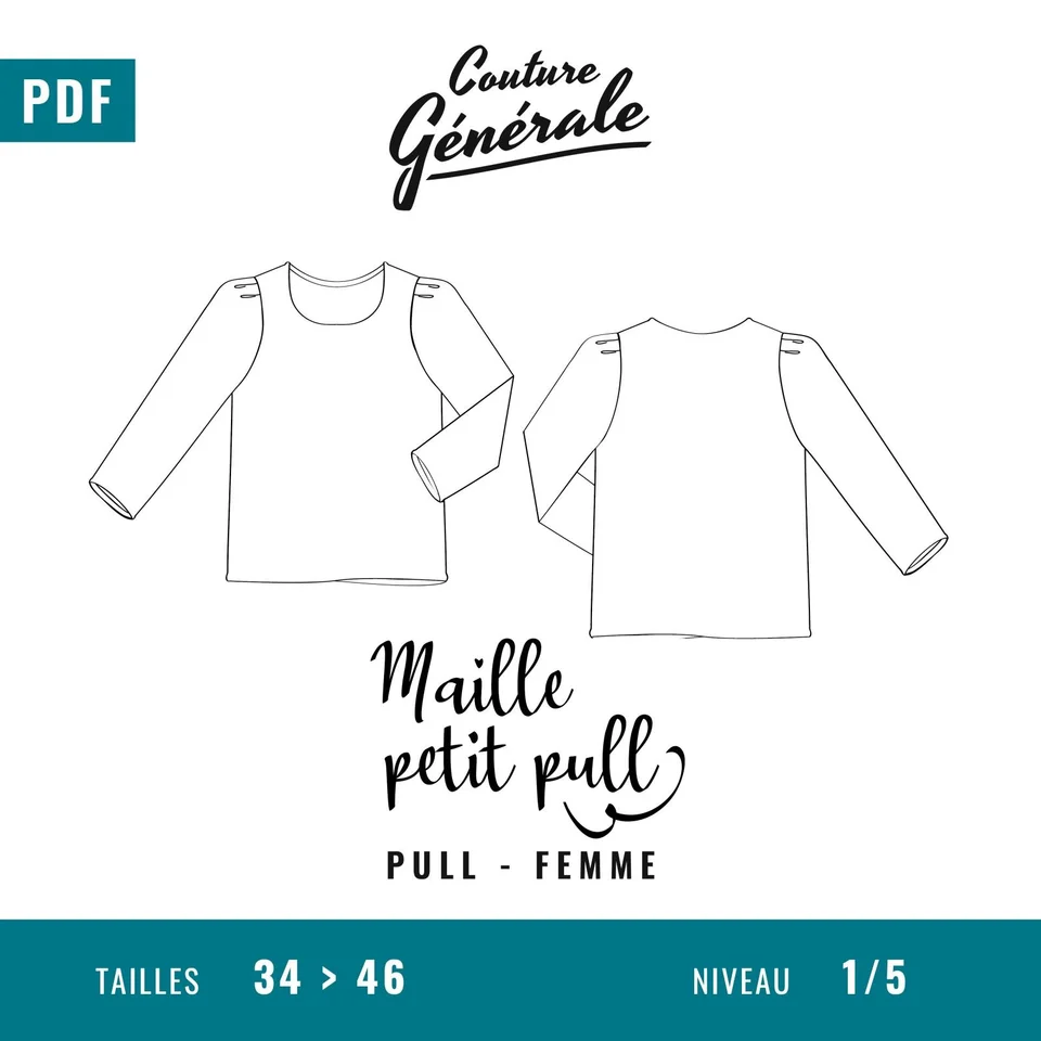 Photo du patron Pull – Maille petit pull cousu · vue 1 sur 5