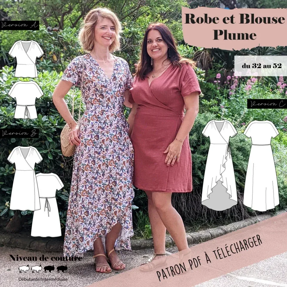 Photo du patron Blouse et Robe Plume cousu · vue 1 sur 8