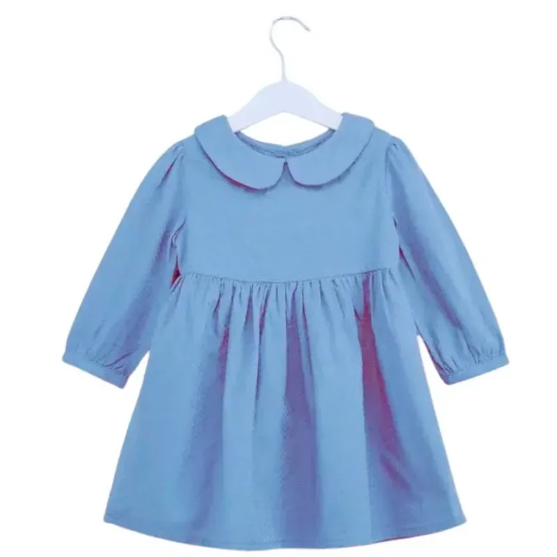 Photo du patron Patron robe col claudine fille manches longues Claudinette, 6-14 ans cousu · vue 1 sur 3