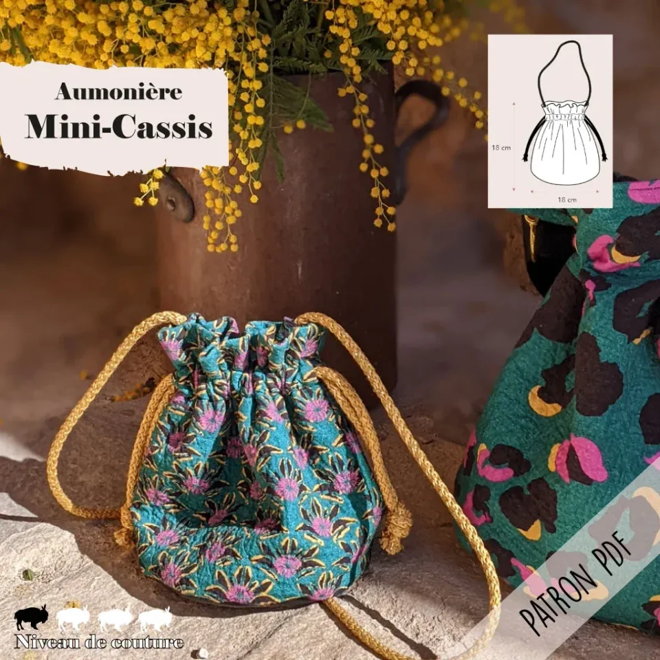Photo du patron Sac aumônière Mini-Cassis cousu · vue 1 sur 8