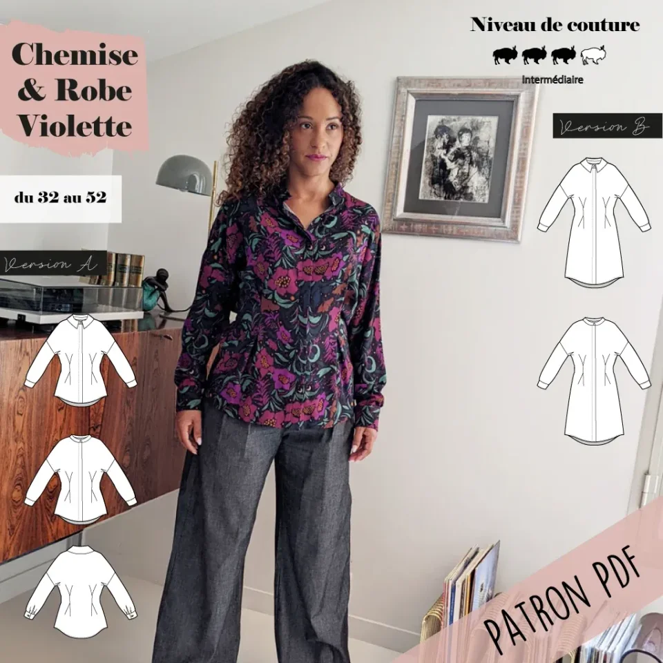 Photo du patron Chemise et robe Violette cousu · vue 1 sur 8