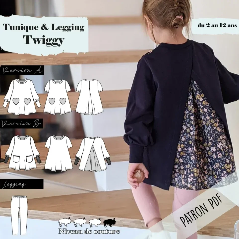 Photo du patron Ensemble Tunique + Legging Twiggy cousu · vue 1 sur 8