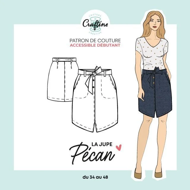 Patron Jupe Pécan · Craftine