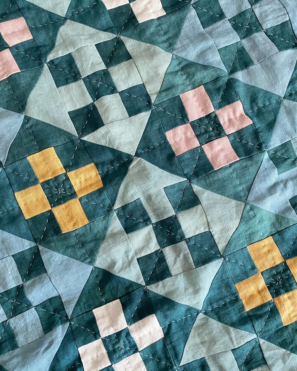 Photo du patron Bouquet Nine Patch Quilt cousu · vue 1 sur 6