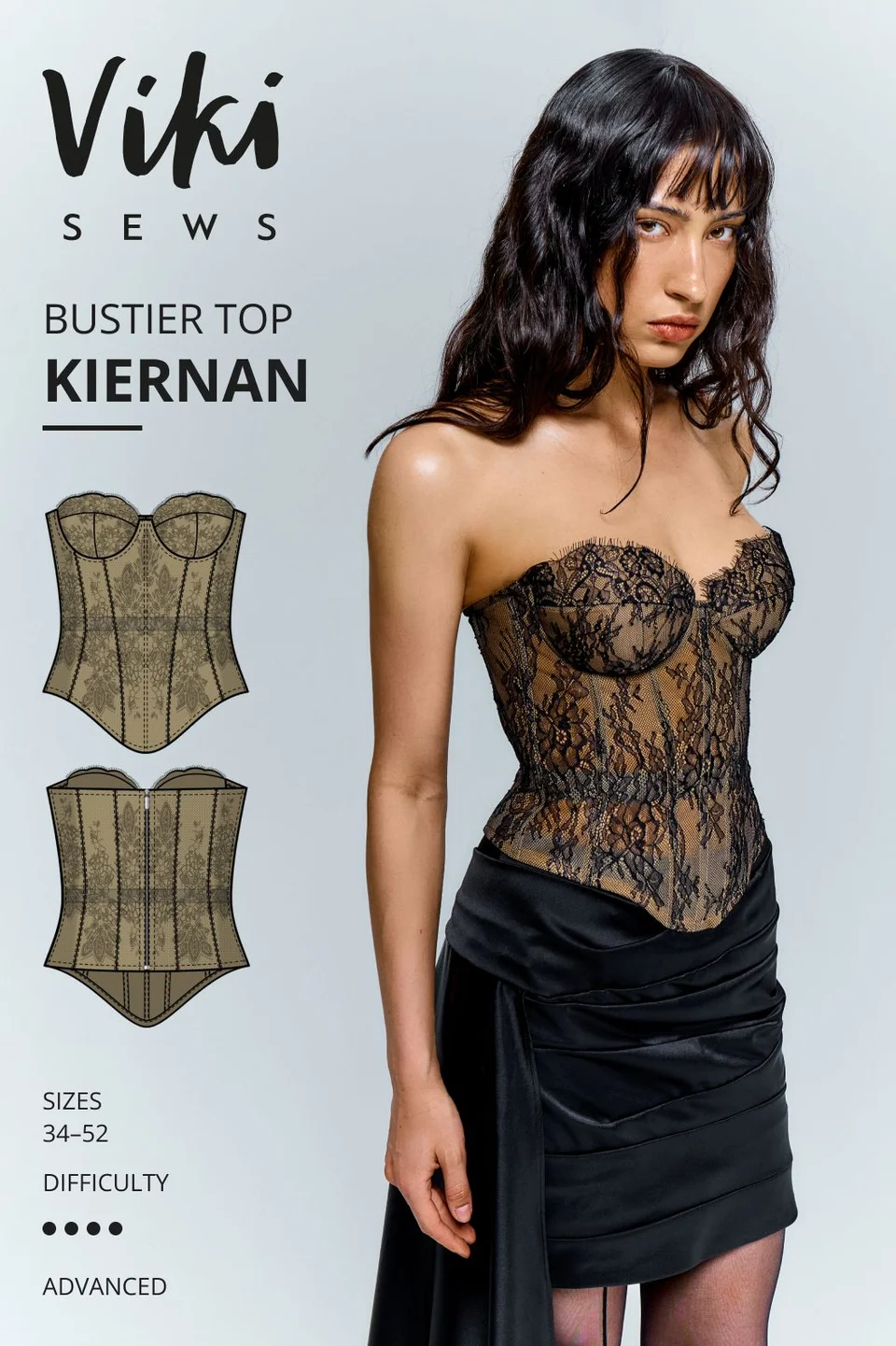 Photo du patron Kiernan bustier top cousu · vue 1 sur 8