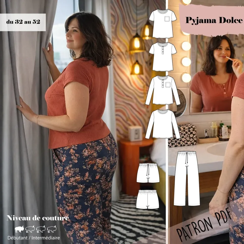Photo du patron Pyjama Dolce cousu · vue 1 sur 8