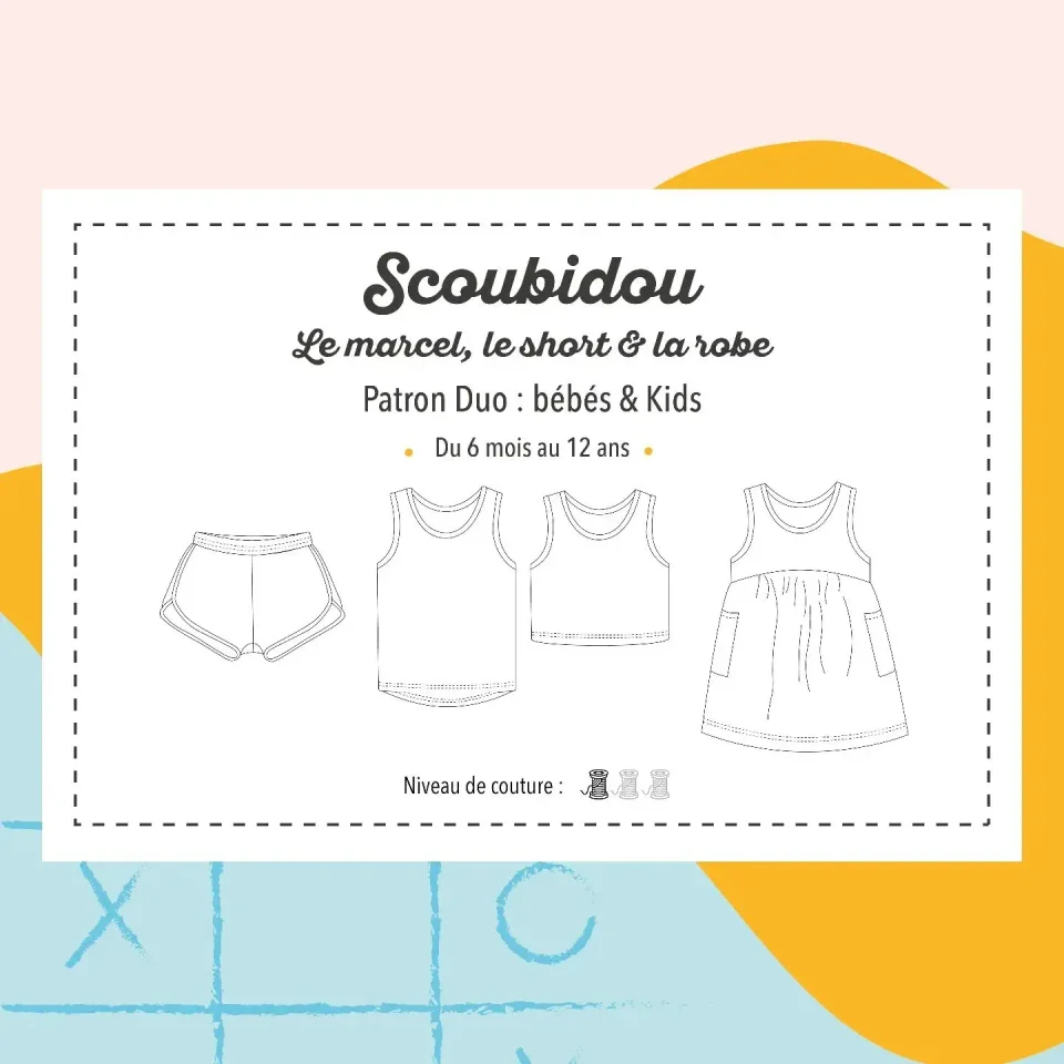 Photo du patron Scoubidou l’ensemble short-marcel & la robe cousu · vue 1 sur 8