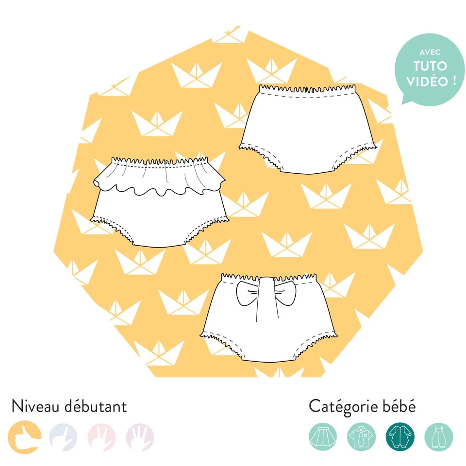 Photo du patron Trio de Bloomers cousu · vue 1 sur 4