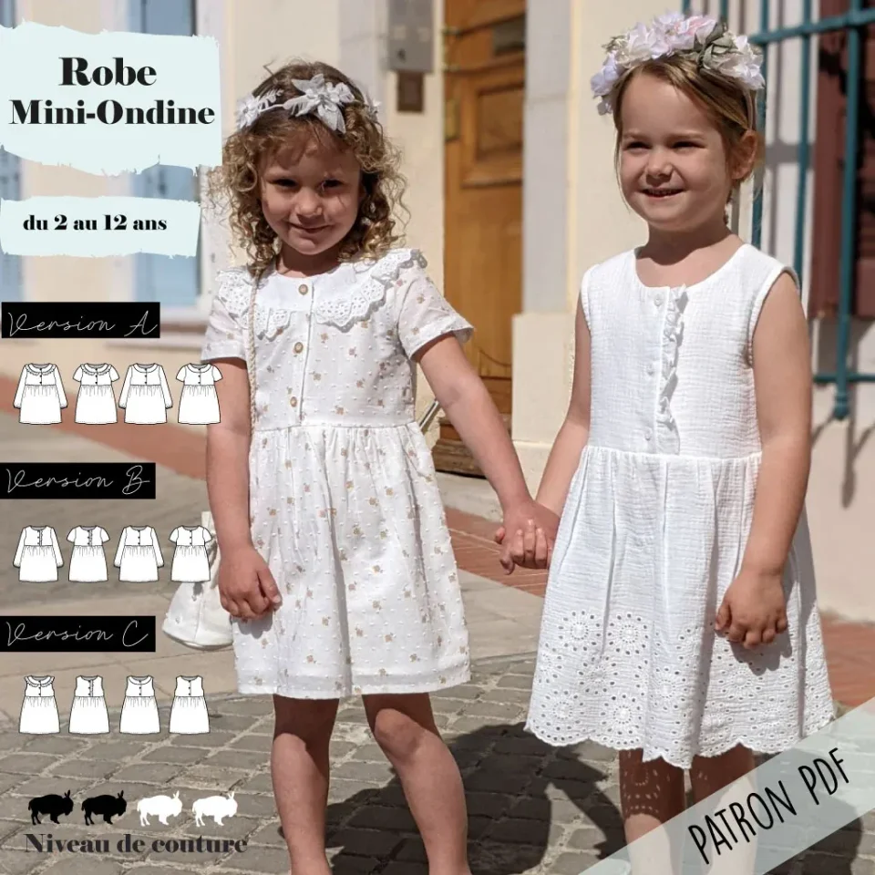 Photo du patron Robe cérémonie Mini-Ondine 2/12 ans cousu · vue 1 sur 8