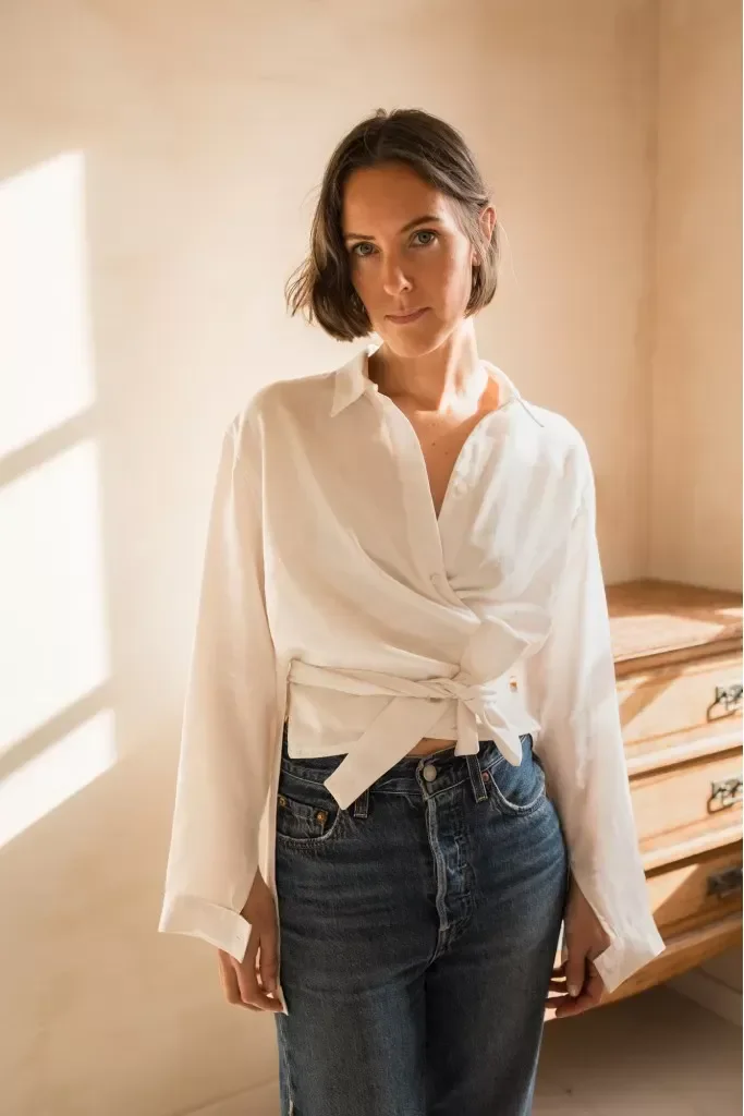 Photo du patron Chemise cache-coeur asymétrique Hortense cousu · vue 1 sur 8