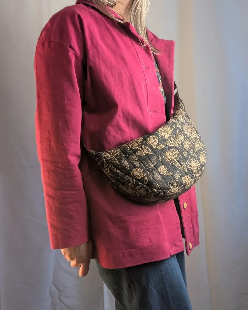 Photo du patron Patron Sac Demi-Lune - Le Chac Demi-Lune : 3 Tailles cousu · vue 1 sur 8
