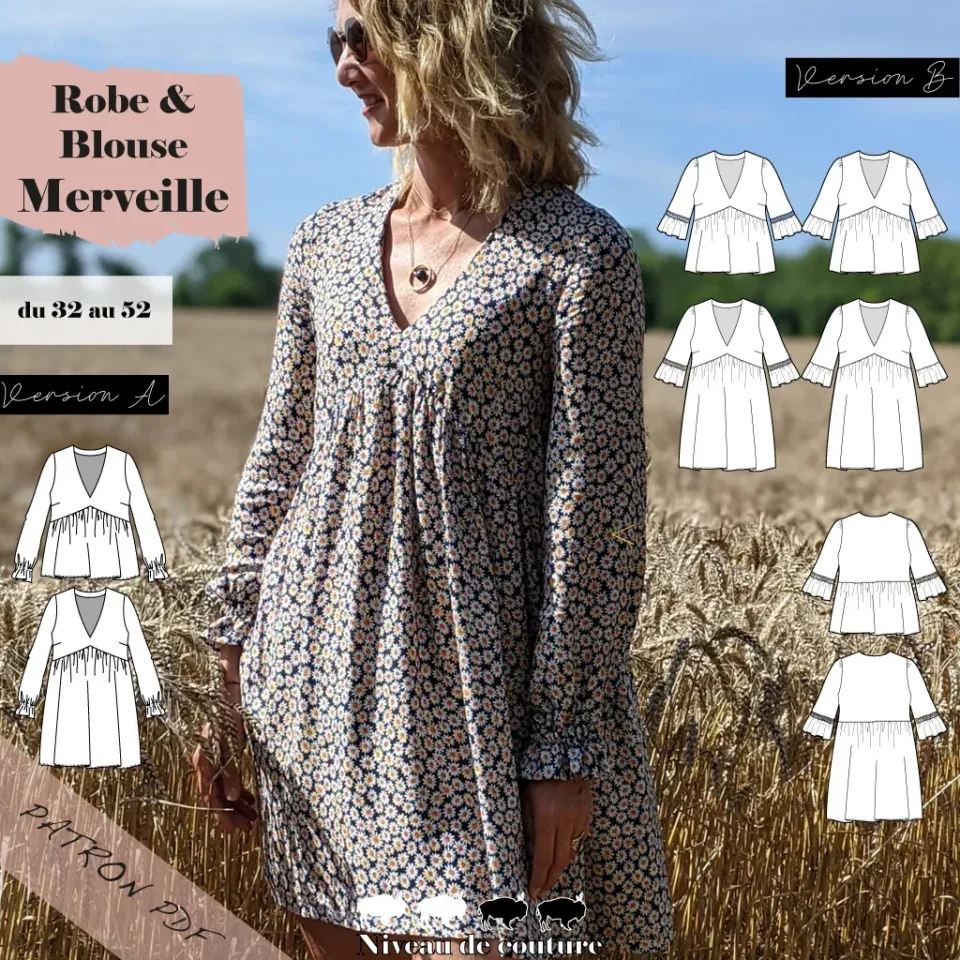 Photo du patron Robe et Blouse Merveille cousu · vue 1 sur 8