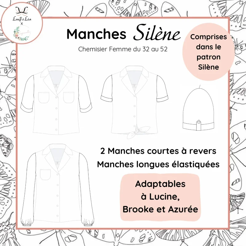 Patron Manches du chemisier Silène Femme 32-52 · Laeti et Léa