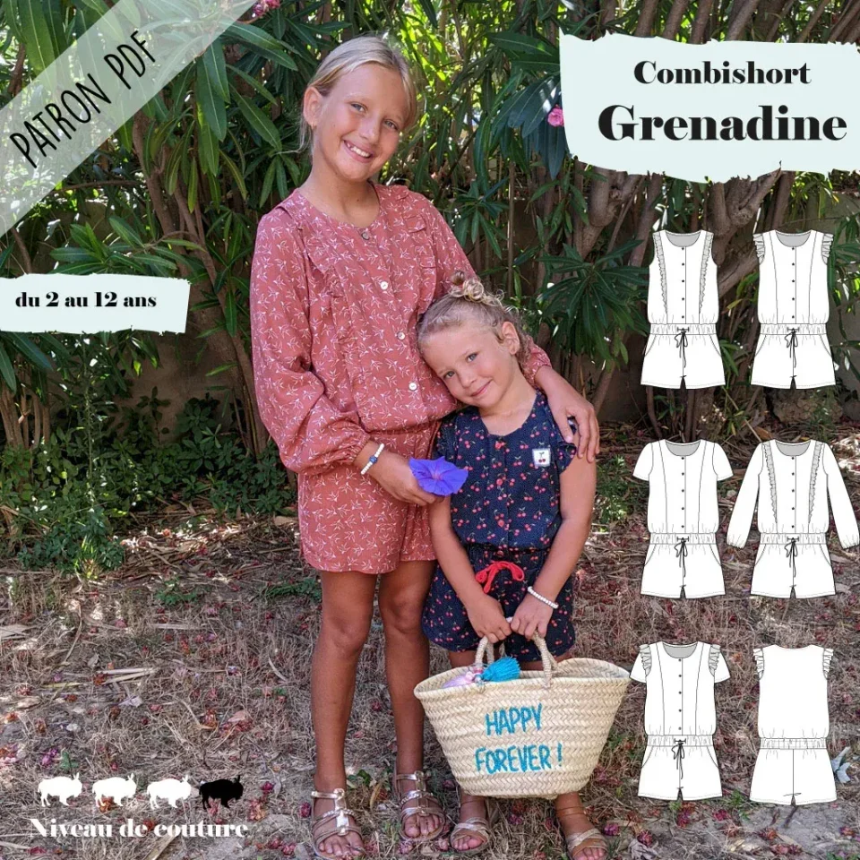 Photo du patron Combishort Grenadine 2/12 ans cousu · vue 1 sur 8