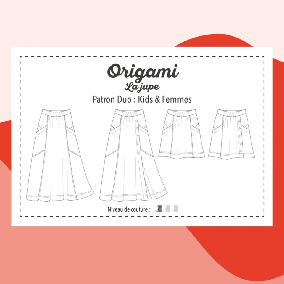 Photo du patron Origami la jupe cousu · vue 1 sur 8