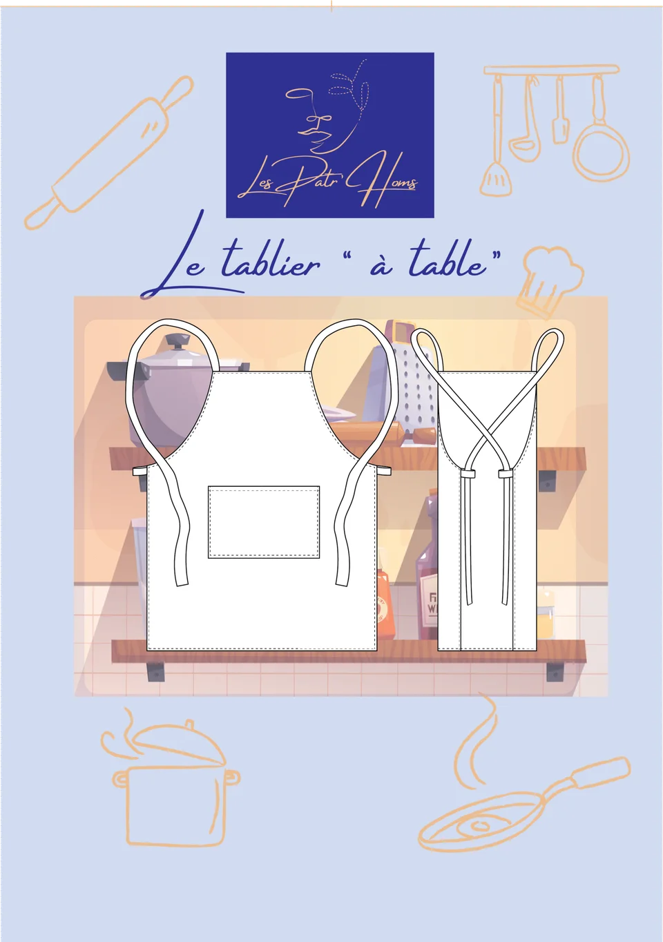 Photo du patron Le tablier A table cousu · vue 1 sur 2
