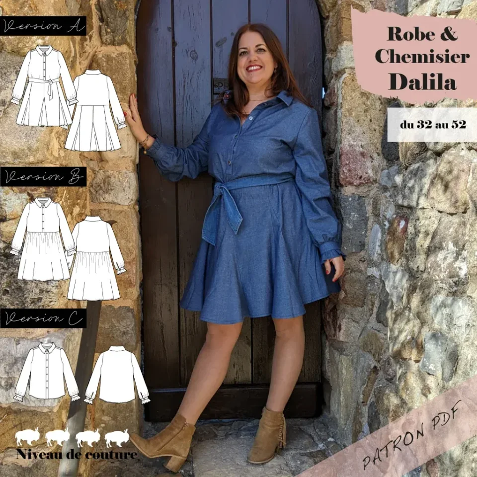 Photo du patron Robe et Chemise Dalila cousu · vue 1 sur 8