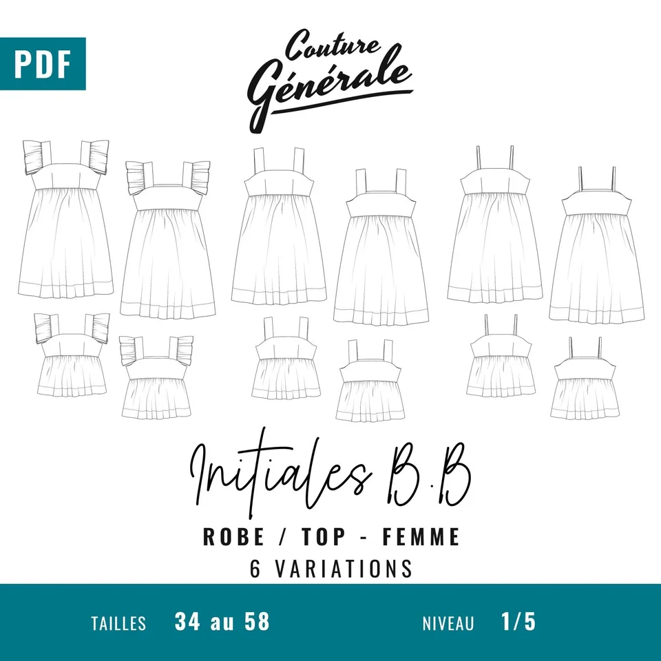 Photo du patron Robe - Initiales B.B cousu · vue 1 sur 8