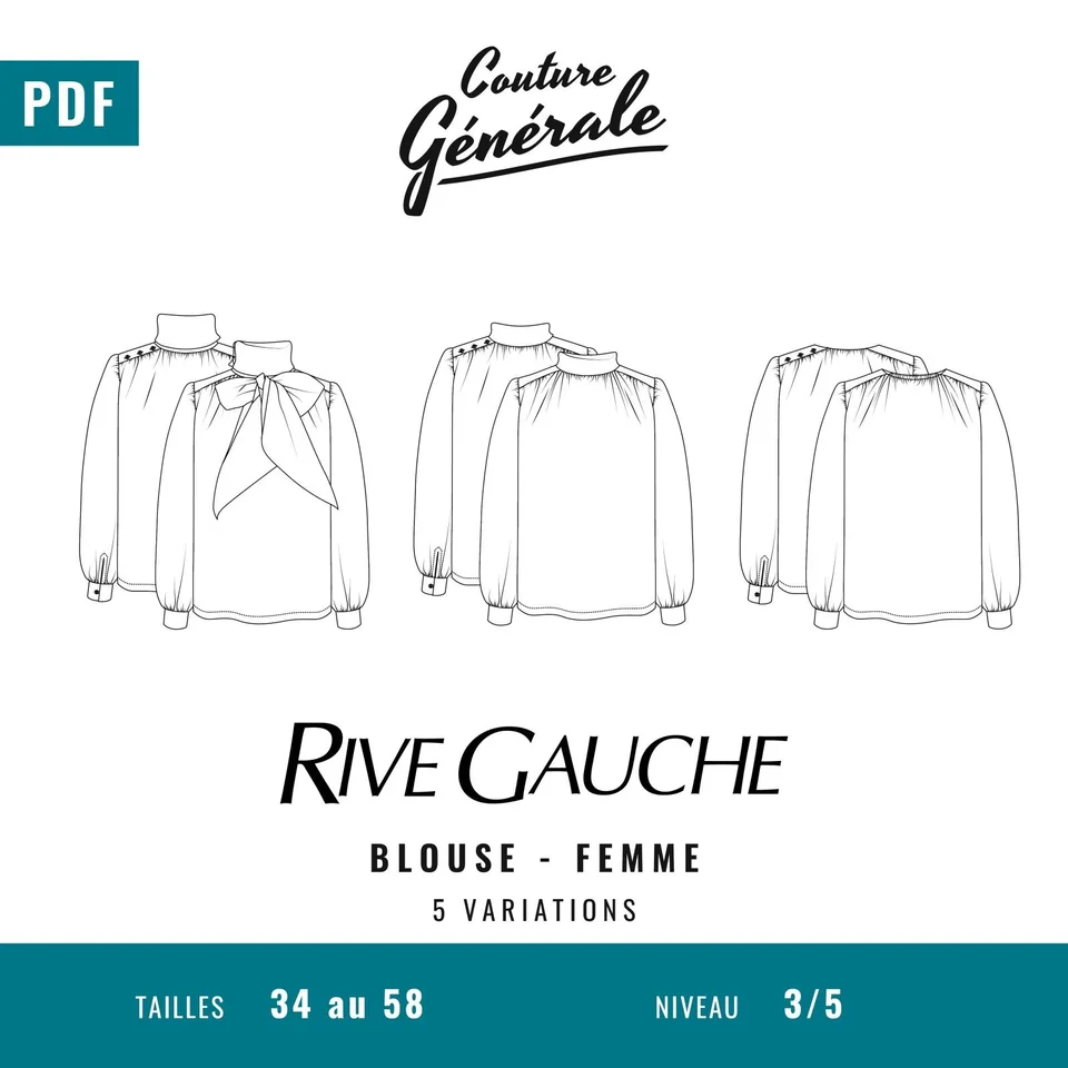 Photo du patron Blouse - Rive gauche cousu · vue 1 sur 8