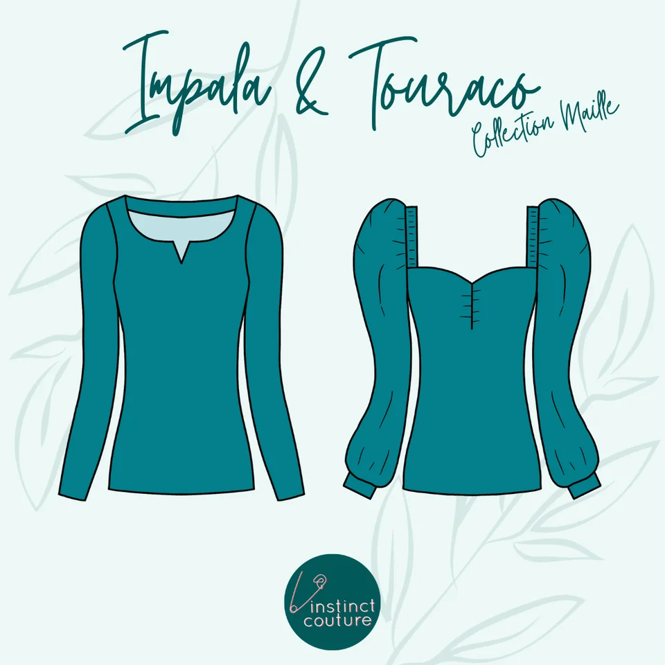 Photo du patron Duo Impala & Touraco cousu · vue 1 sur 8