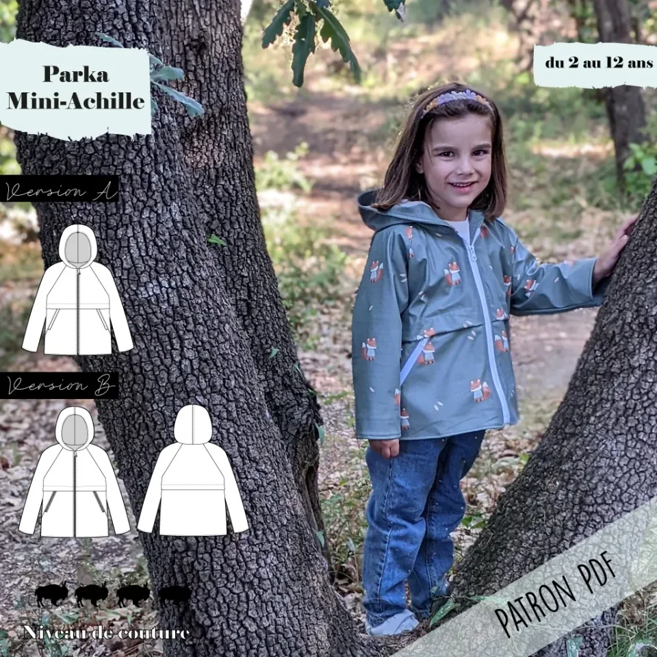 Photo du patron Parka Mini-Achille 2/12 ans cousu · vue 1 sur 8
