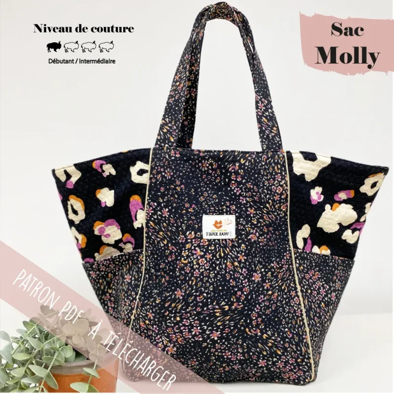 Patron Sac grand cabas Molly · Super Bison