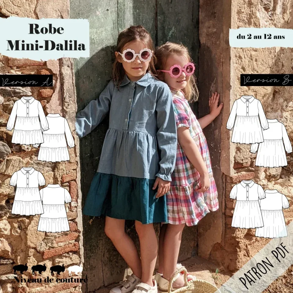 Photo du patron Robe Mini-Dalila 2/12 ans cousu · vue 1 sur 8