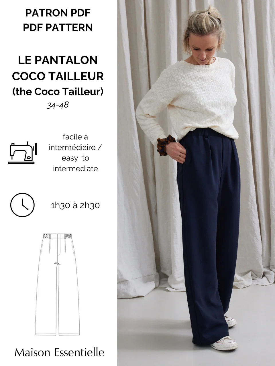 Photo du patron Pantalon Coco Tailleur cousu · vue 1 sur 8