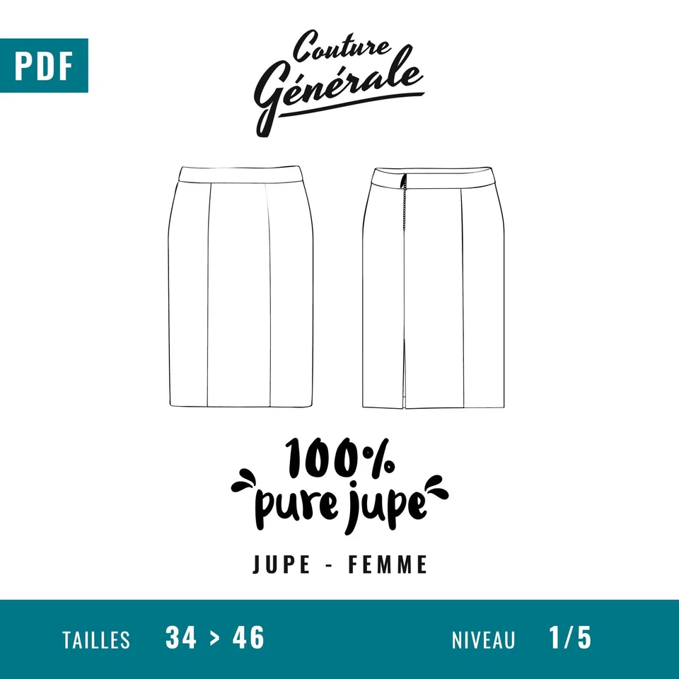 Photo du patron Jupe – 100% pure jupe cousu · vue 1 sur 7