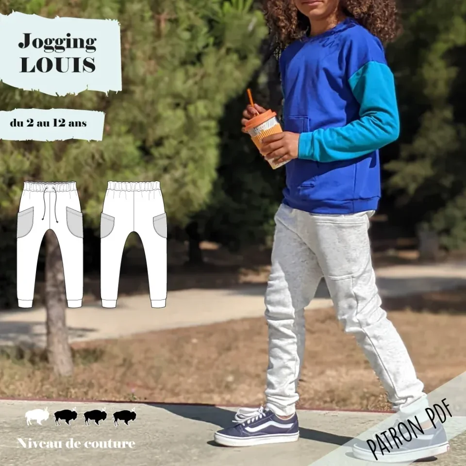 Photo du patron Jogging Louis 2/12 ans cousu · vue 1 sur 8