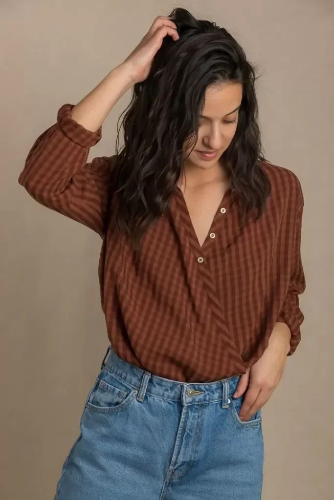 Photo du patron Chemise croisée Jane cousu · vue 1 sur 8