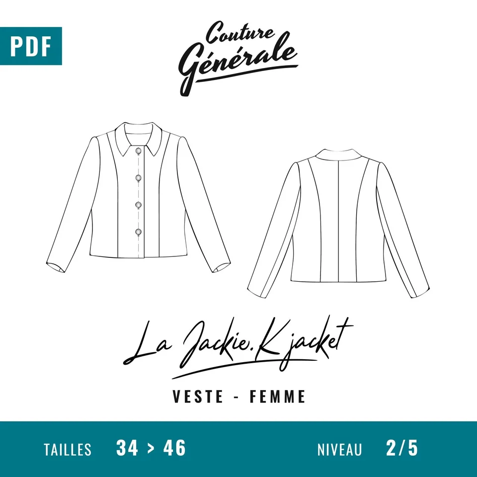 Photo du patron Veste – La Jackie.K Jacket cousu · vue 1 sur 8