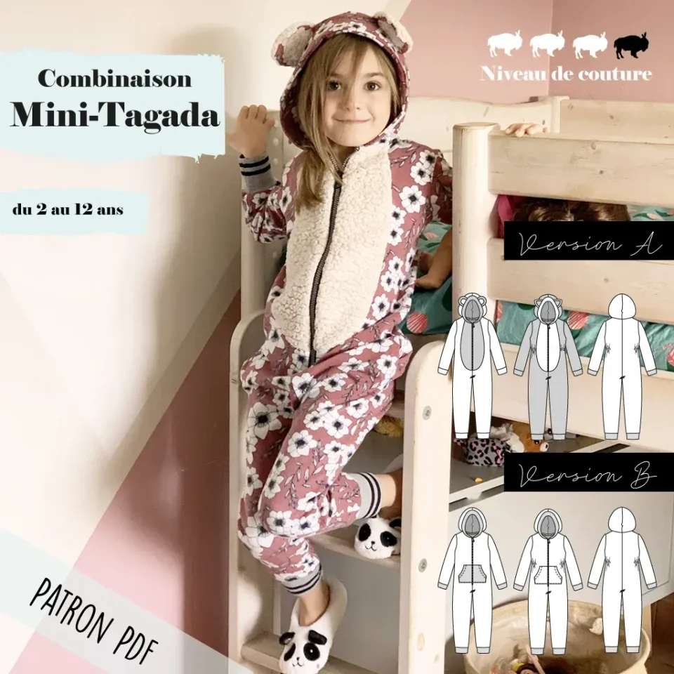 Photo du patron Combinaison mixte Enfant Mini-Tagada cousu · vue 1 sur 8