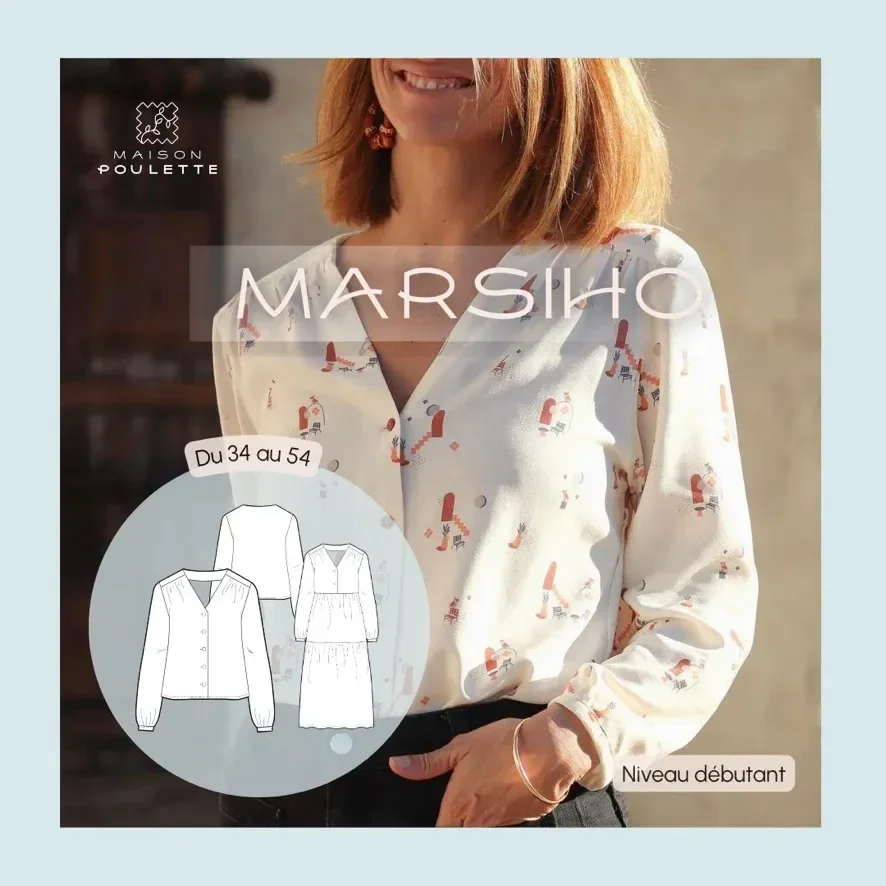 Photo du patron BLOUSE - ROBE MARSIHO cousu · vue 1 sur 8