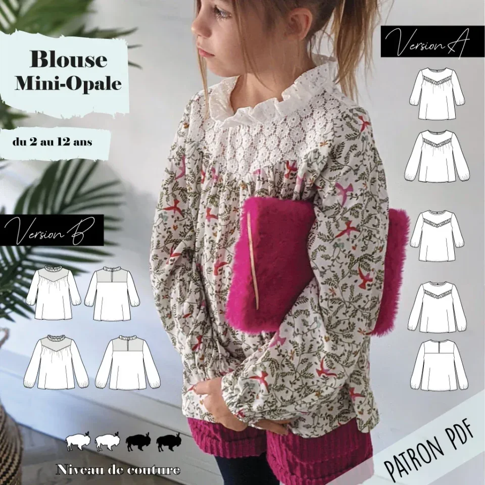 Photo du patron Blouse Mini-Opale 2/12 ans cousu · vue 1 sur 8
