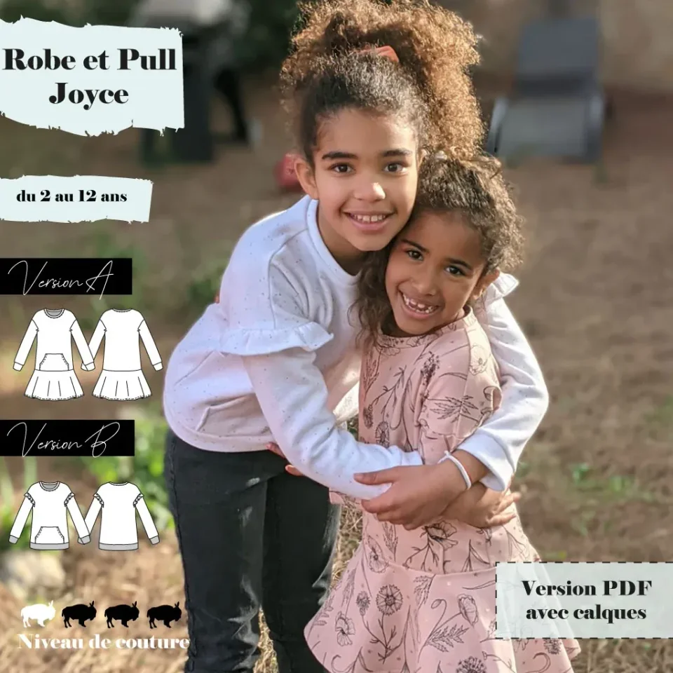 Photo du patron robe et sweat Joyce 2/12 ans cousu · vue 1 sur 8