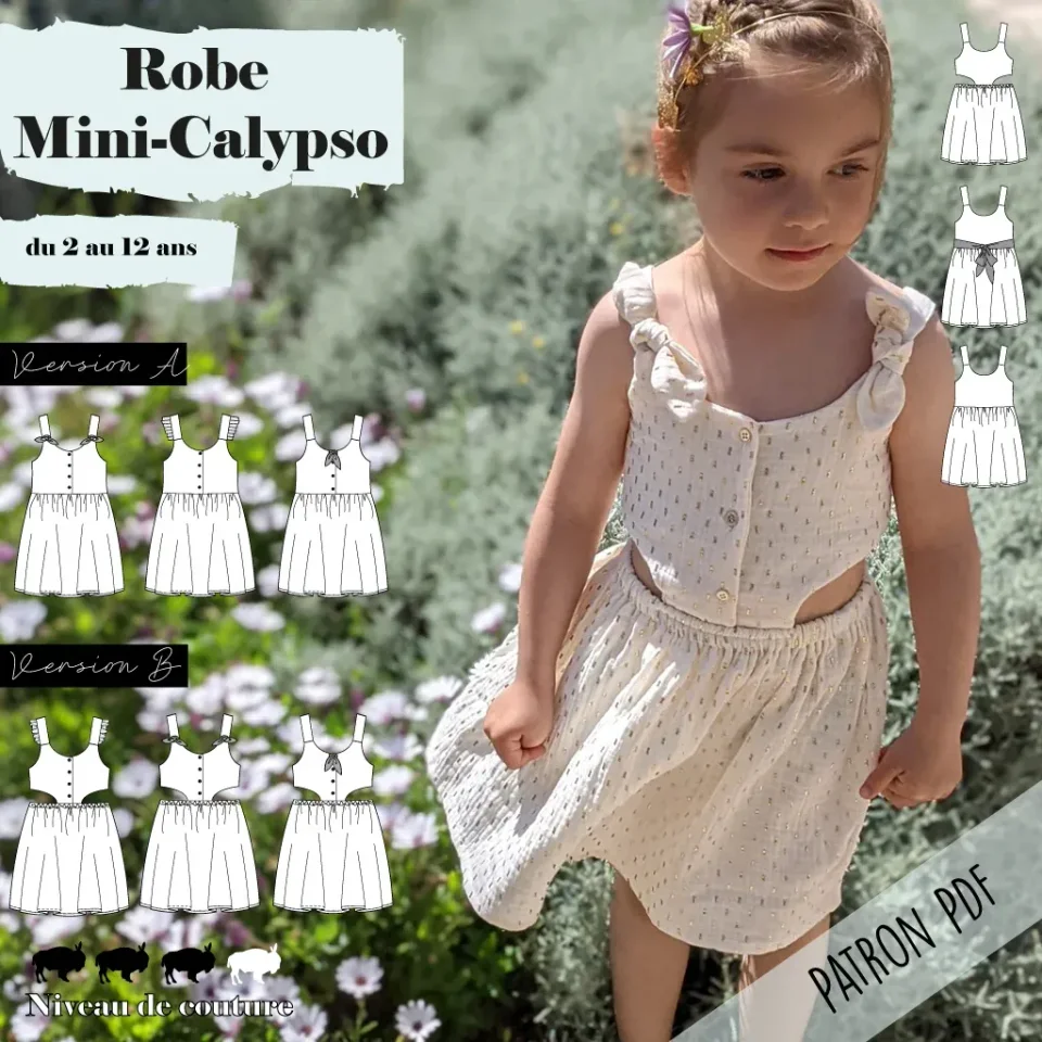 Photo du patron robe Mini-Calypso 2/12 ans cousu · vue 1 sur 8