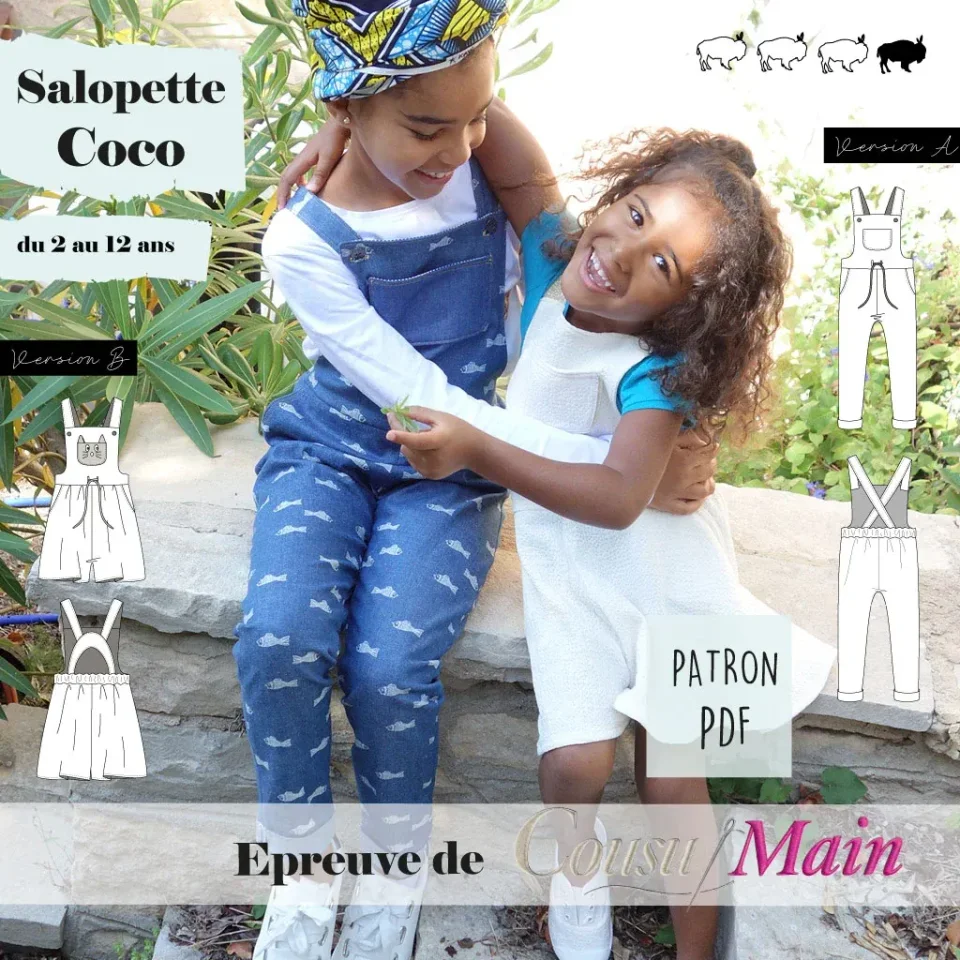 Photo du patron Duos salopette Coco ans cousu · vue 1 sur 8