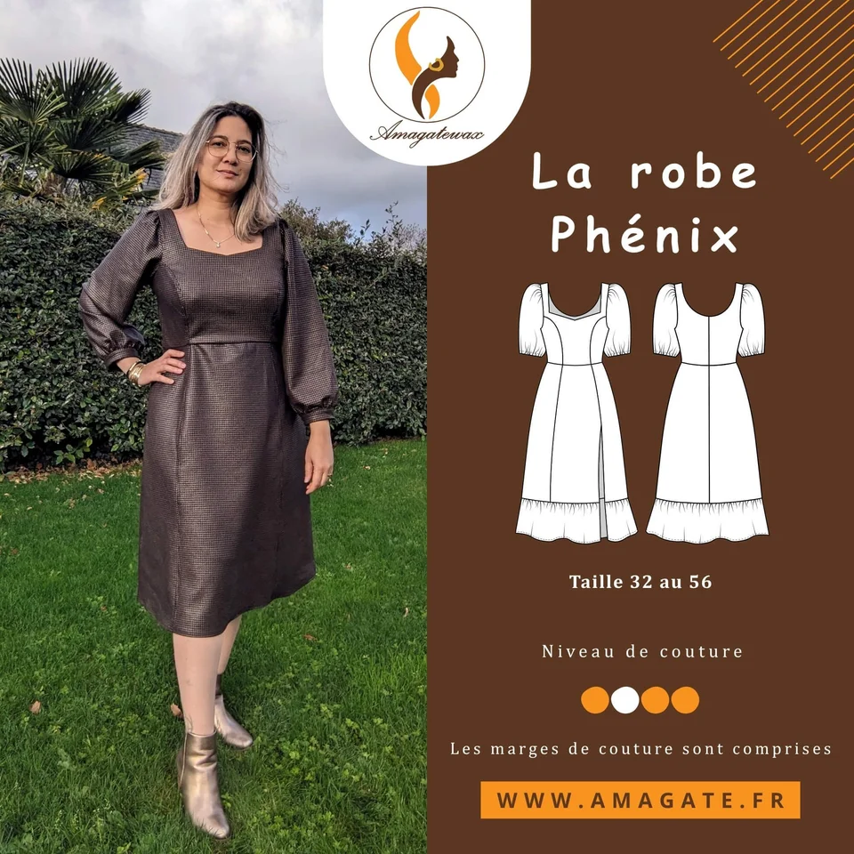 Photo du patron Patron de couture - Phénix - Robe cousu · vue 1 sur 8